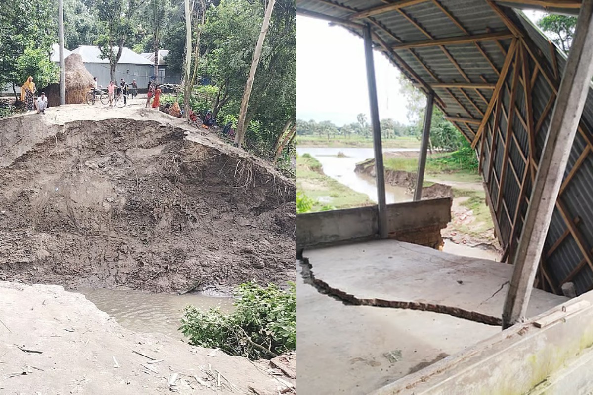 বাঁধ ধসে