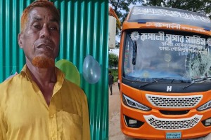 সড়কে বাস চাপায় ব্যবসায়ী নিহত