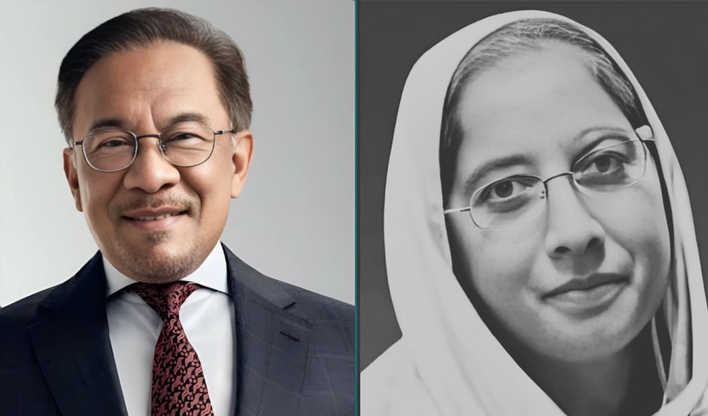 মালয়েশিয়া প্রধানমন্ত্রী আনোয়ার ইব্রাহিম এবং শিক্ষিকা মাহরিন চৌধুরী । 1753269000 শিক্ষক মেহেরীনের বীরত্বের প্রশংসায় মালয়েশিয়ার প্রধানমন্ত্রী