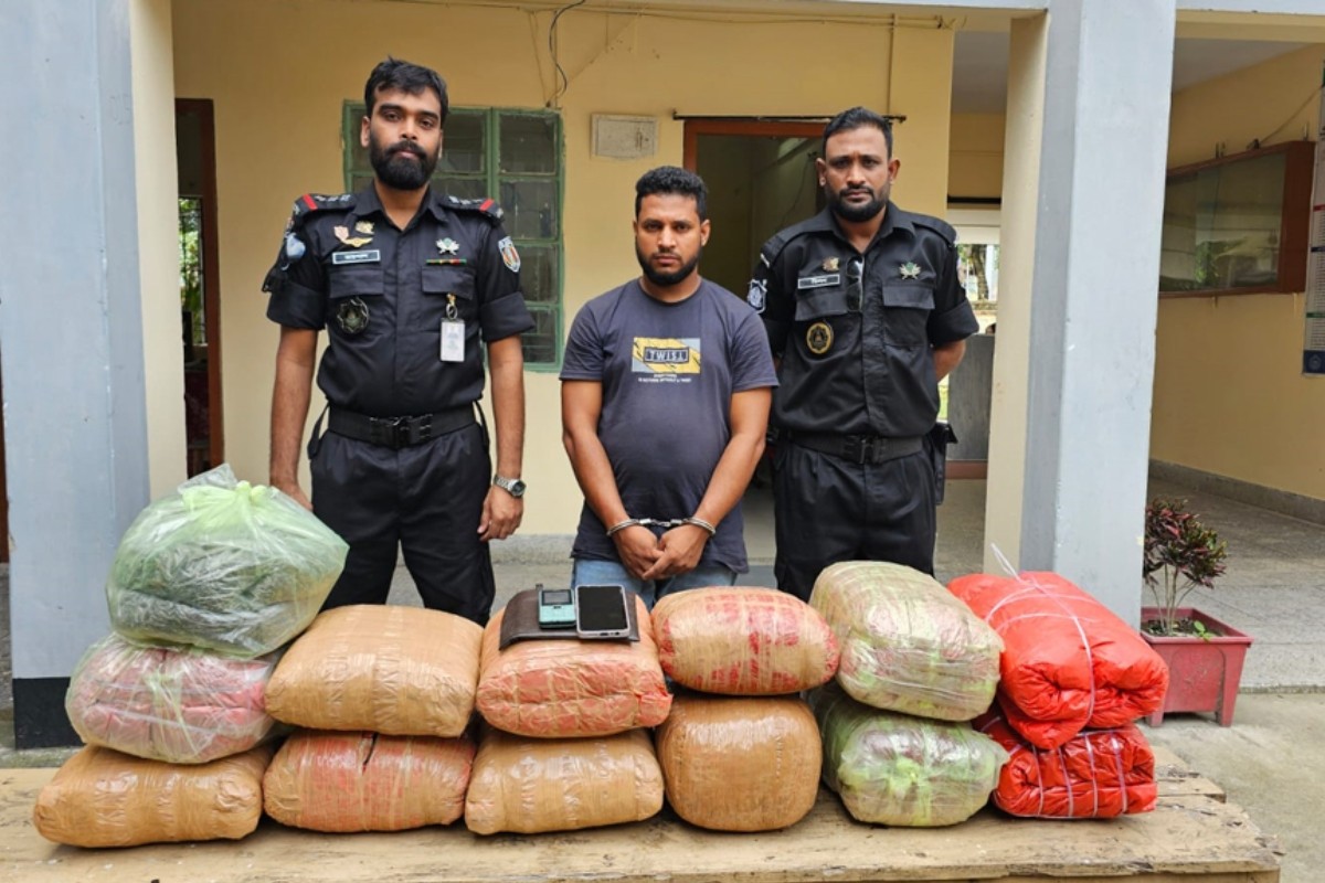 রংপুরে ৫৫ কেজি গাঁজাসহ এক মাদক কারবারি আটক