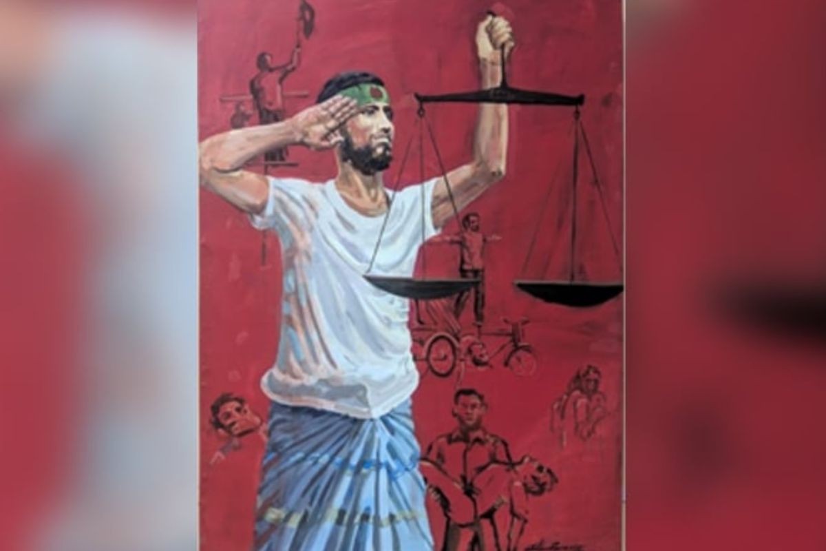 শিক্ষার্থীদের স্যালুট দেওয়া সেই রিকশাচালকের হাতে দাঁড়িপাল্লা