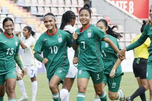 শ্রীলঙ্কাকে ৯-১ গোলে উড়িয়ে দিল বাঘিনীরা