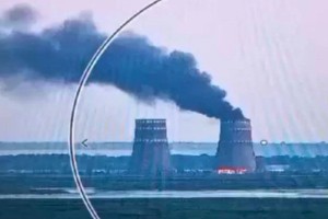 জাপোরিঝিয়া পরমাণু কেন্দ্রের কাছে বিস্ফোরণ