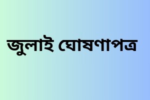 জুলাই ঘোষণাপত্রের খসড়া চূড়ান্ত, ৫ আগস্ট উপস্থাপন