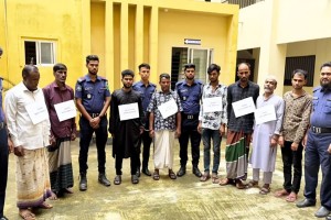 গোয়াইনঘাটে নৌপথে চাঁদাবাজি, সমন্বয়ক পরিচয়দানকারীসহ ৭ জন গ্রেপ্তার