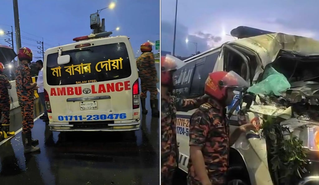 মাওয়া এক্সপ্রেসওয়েতে পৃথক দুই অ্যাম্বুলেন্স দুর্ঘটনায় আহত ৬ 1755333193 মাওয়া এক্সপ্রেসওয়েতে পৃথক দুই অ্যাম্বুলেন্স দুর্ঘটনায় আহত ৬