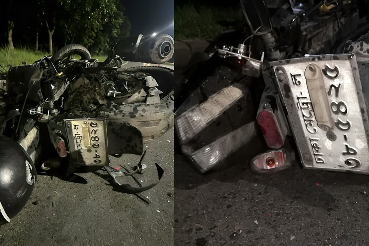 পদ্মা সেতুর ঢালে বাসচাপায় দুই মোটরসাইকেল আরোহী নিহত