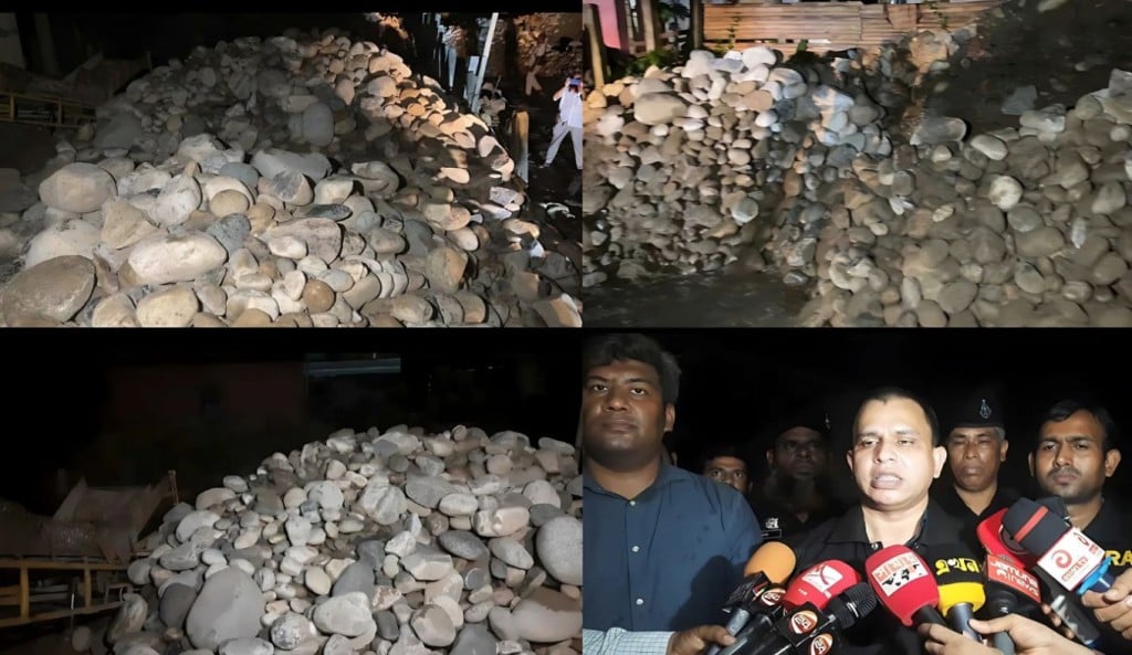 সিলেটের লুট হওয়া ৪০ হাজার ঘনফুট সাদা পাথর ডেমরায় জব্দ 1755223992 সিলেটে লুট হওয়া ৪০ হাজার ঘনফুট সাদা পাথর ডেমরায় জব্দ