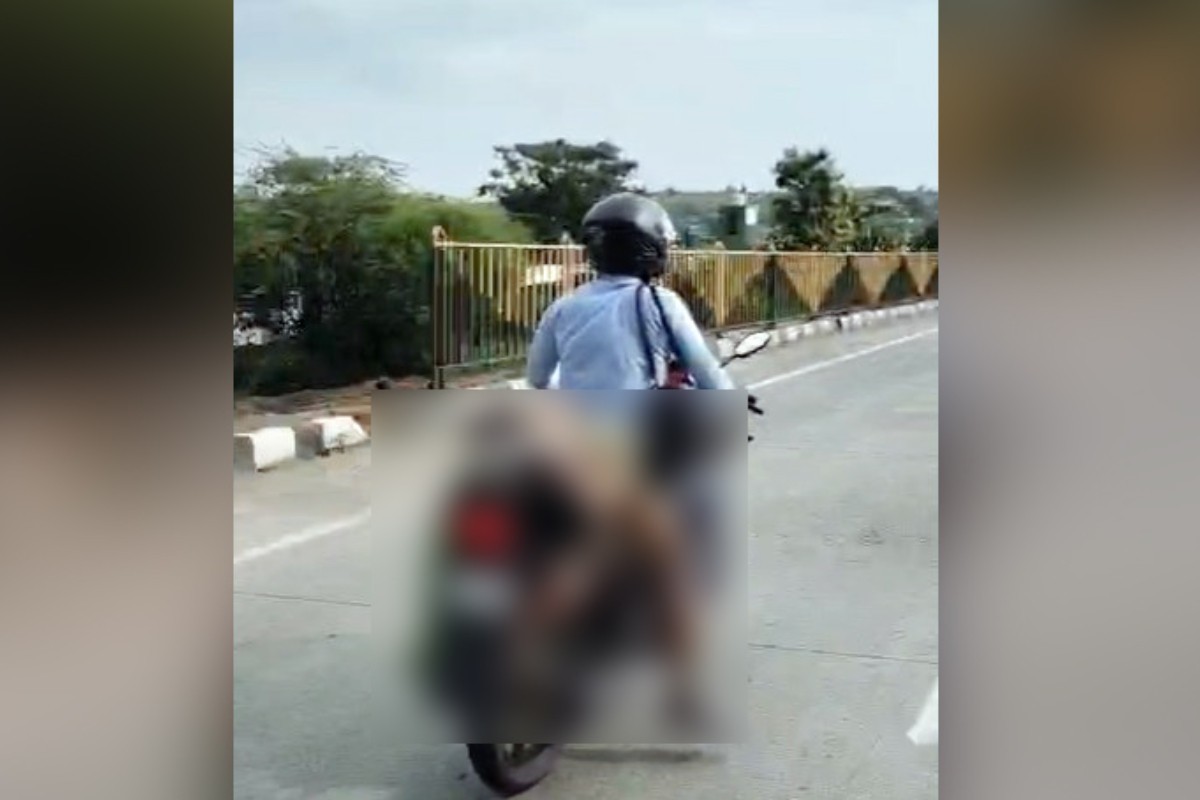 স্ত্রীর মৃতদেহ মোটরসাইকেলে বেঁধে বাড়ি ফিরলেন স্বামী