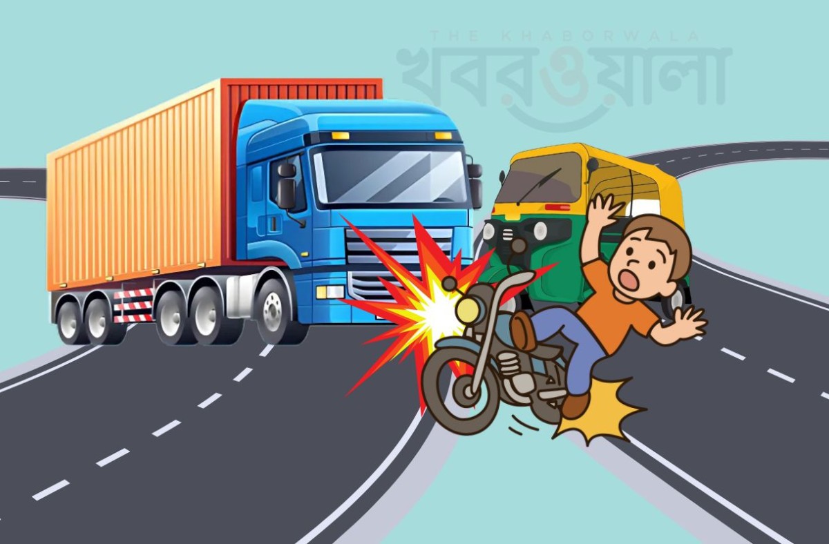 উত্তরায় ত্রিমুখী সংঘর্ষে মোটরসাইকেল আরোহীর মৃত্যু