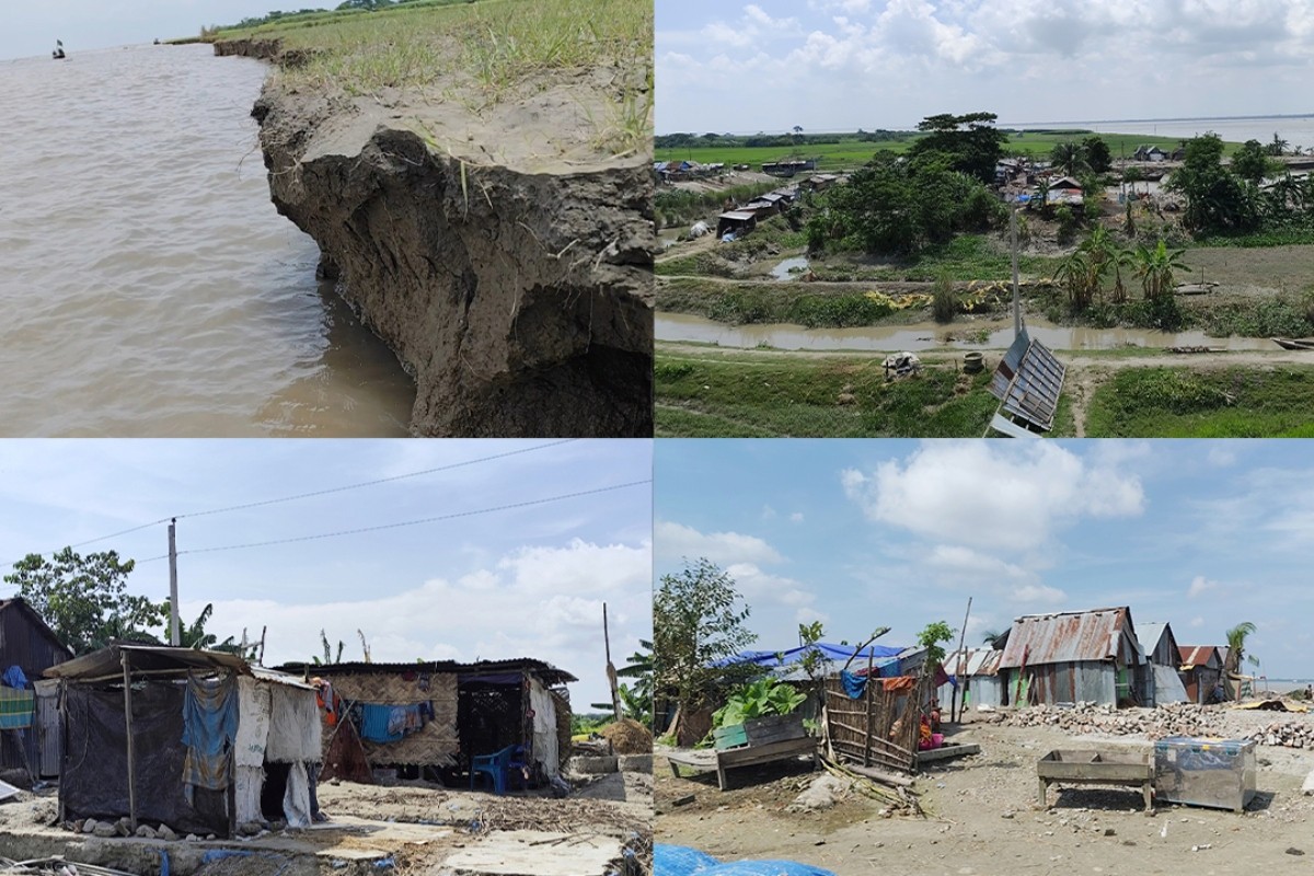 নদীভাঙনে বিলীন ঘরবাড়ি-স্কুল-মসজিদ, জরুরি ব্যবস্থা দাবি