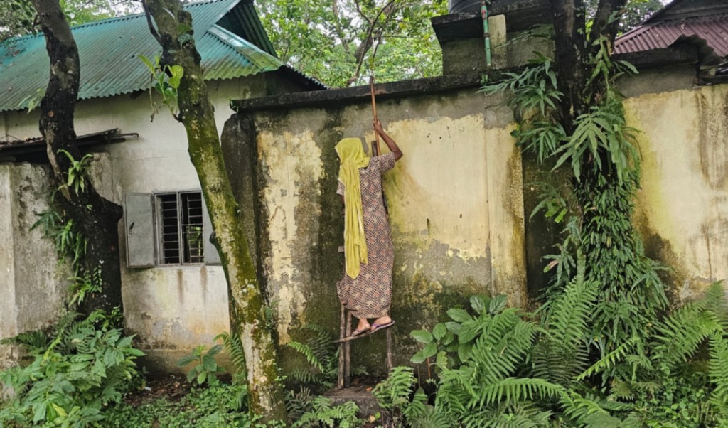 নিজ বাড়িতে নয় মাস অবরুদ্ধ বিধবা মা-ছেলে, মই বেয়ে যাতায়াত 4 নিজ বাড়িতে নয় মাস অবরুদ্ধ বিধবা মা ছেলে মই বেয়ে যাতায়াত 1758295752 নিজ বাড়িতে নয় মাস অবরুদ্ধ বিধবা মা-ছেলে, মই বেয়ে যাতায়াত