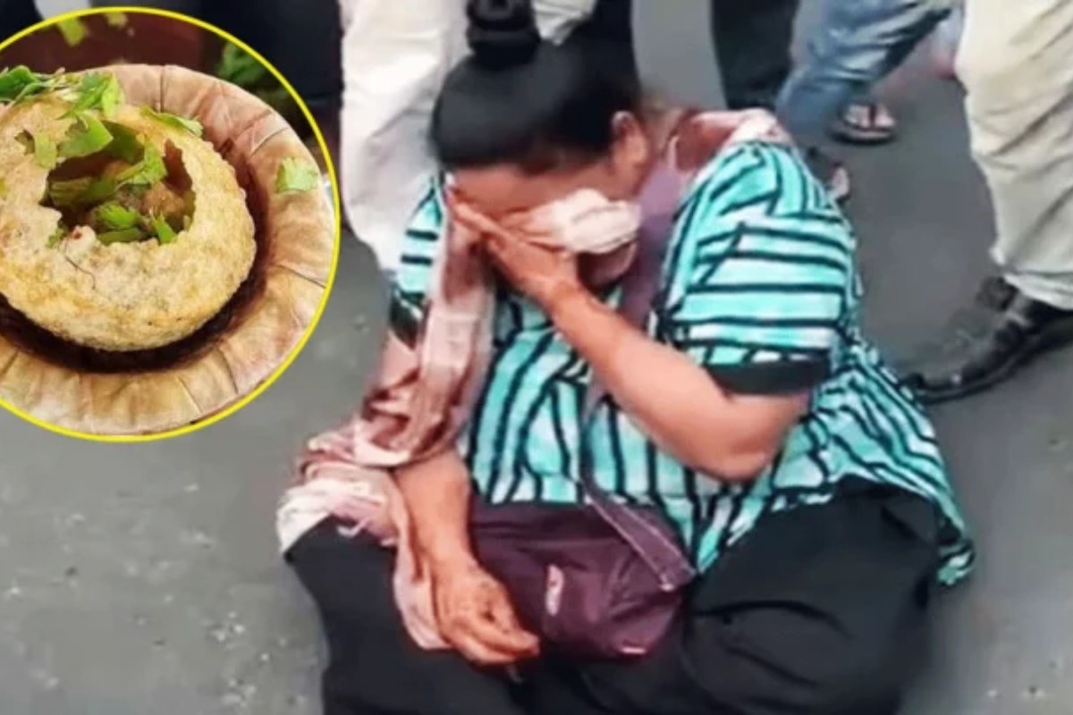 ফুচকা কম দেওয়ায় মাঝরাস্তায় বসে কাঁদলেন নারী