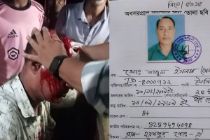 হরষপুরে বকেয়া ভাড়া চাওয়ায় হামলার শিকার সেনাবাহিনীর অবসরপ্রাপ্ত সদস্য