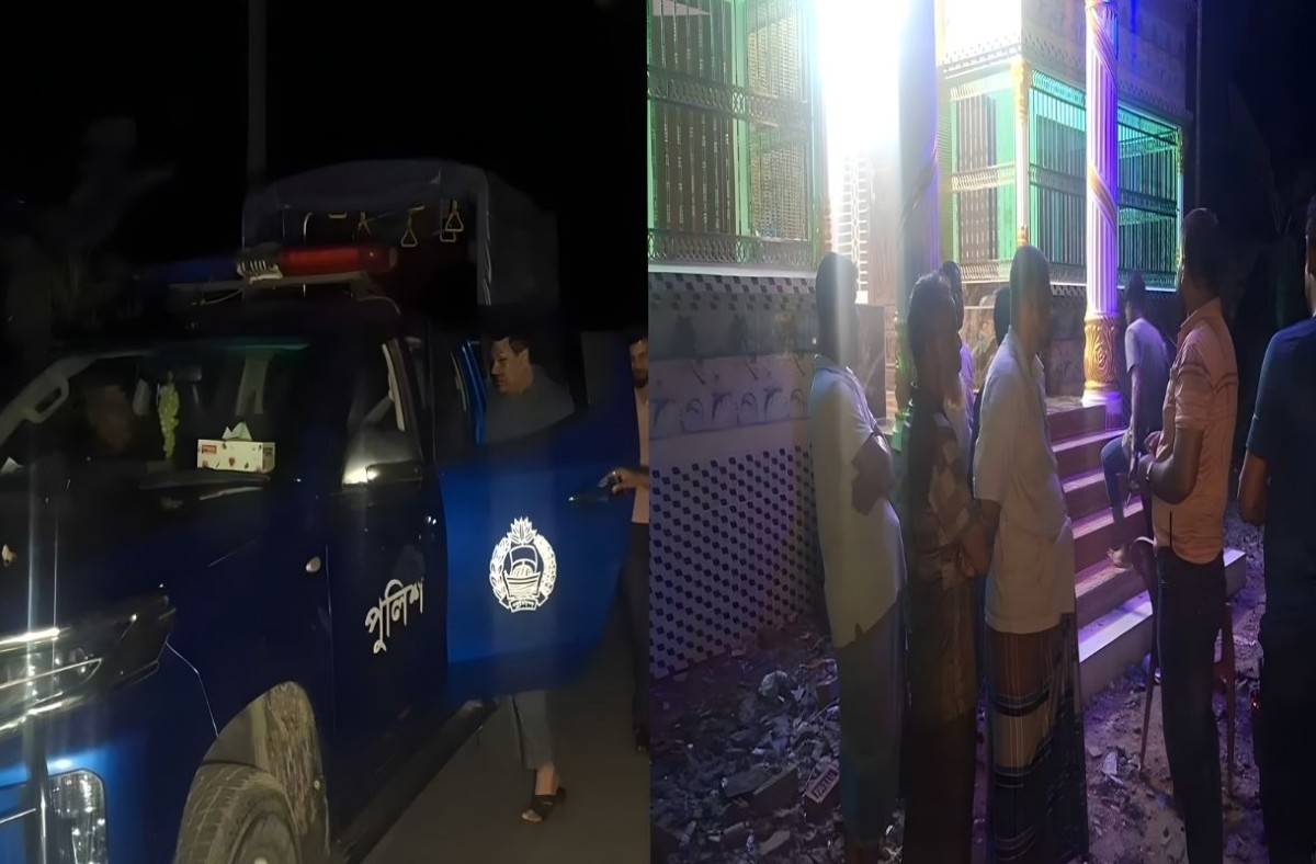 থানায় অভিযোগের পর ব্যবসায়ীর বাড়িতে ককটেল বিস্ফোরণ