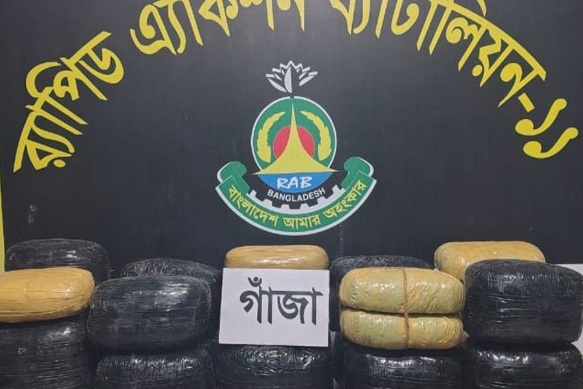 নারায়ণগঞ্জে ২ মণ গাঁজাসহ আটক দুই মাদক কারবারি
