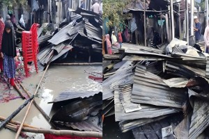 বিয়ে বাড়িতে আগুন, দুই বসতঘর পুড়ে ছাই