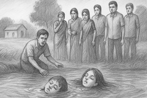 ভাইকে বাঁচাতে পানিতে ঝাঁপ দিলো বোন, অতঃপর…