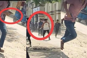 ভিক্টোরিয়া কলেজে সংঘর্ষ, পিস্তল হাতে তরুণ কে?