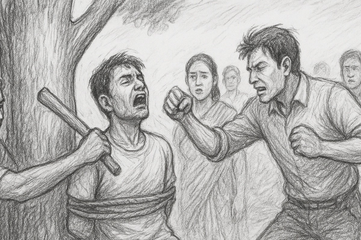 মুরগি চুরির অপবাদে যুবককে গাছে বেঁধে নির্যাতন