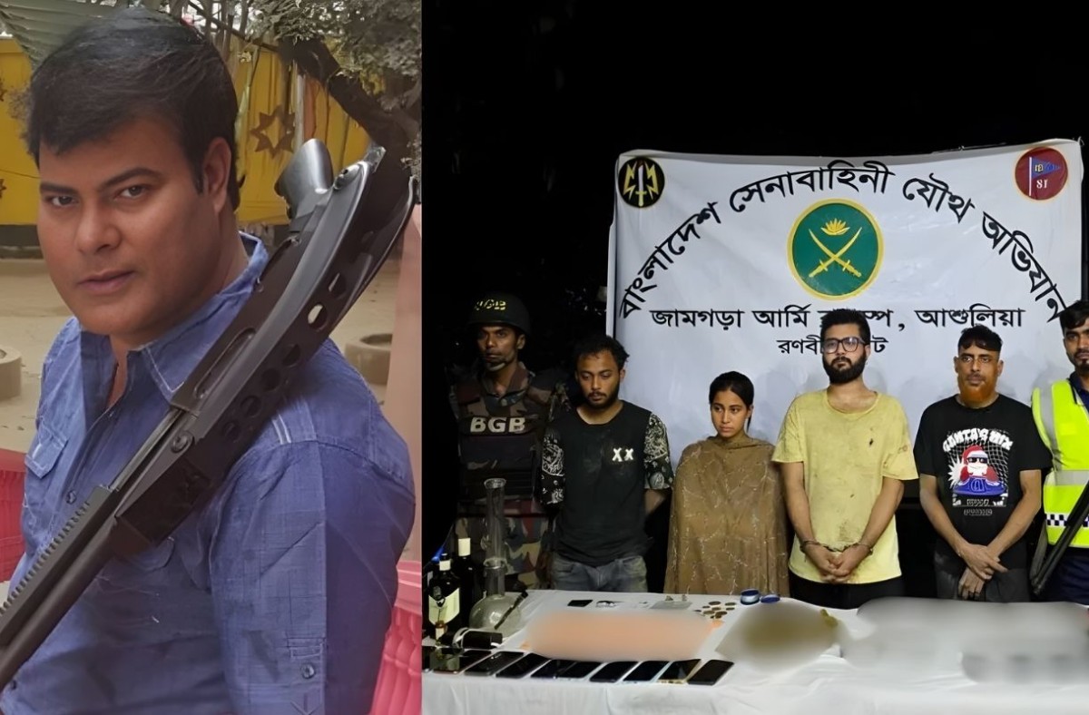যৌথ অভিযানে অস্ত্র-মাদক উদ্ধার, অভিনেতা মন্টুর ছেলেসহ আটক ৪