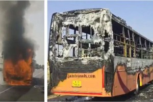 রাজস্থানে যাত্রীবাহী বাসে ভয়াবহ আগুনে নিহত ১৯