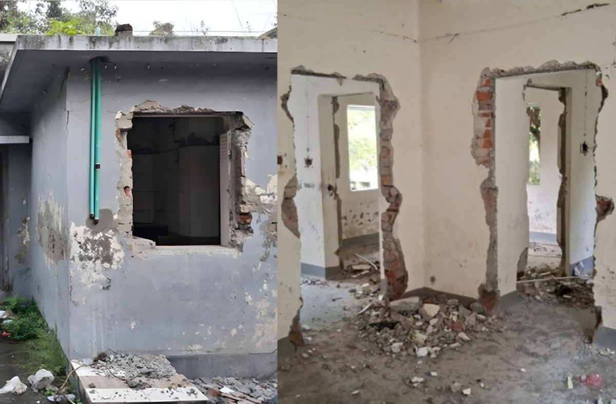 সরকারি কোয়ার্টারের দরজা-জানালা খুলে নিলেন গণপূর্ত কর্মকর্তা