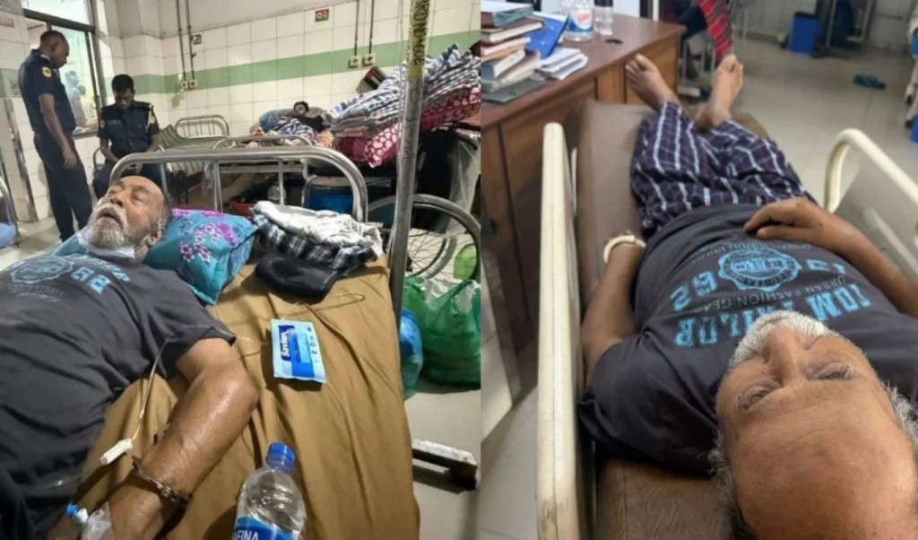 হাসপাতালে হাতকড়া পরা সাবেক মন্ত্রীর বিতর্কিত ছবি নিয়ে যা বলছে কারা কর্তৃপক্ষ 4 সাবেক শিল্পমন্ত্রী নুরুল মজিদ মাহমুদ হুমায়ূনের চিকিৎসাধীন অবস্থায় 1759287616 হাসপাতালে হাতকড়া পরা সাবেক মন্ত্রীর বিতর্কিত ছবি নিয়ে যা বলছে কারা কর্তৃপক্ষ