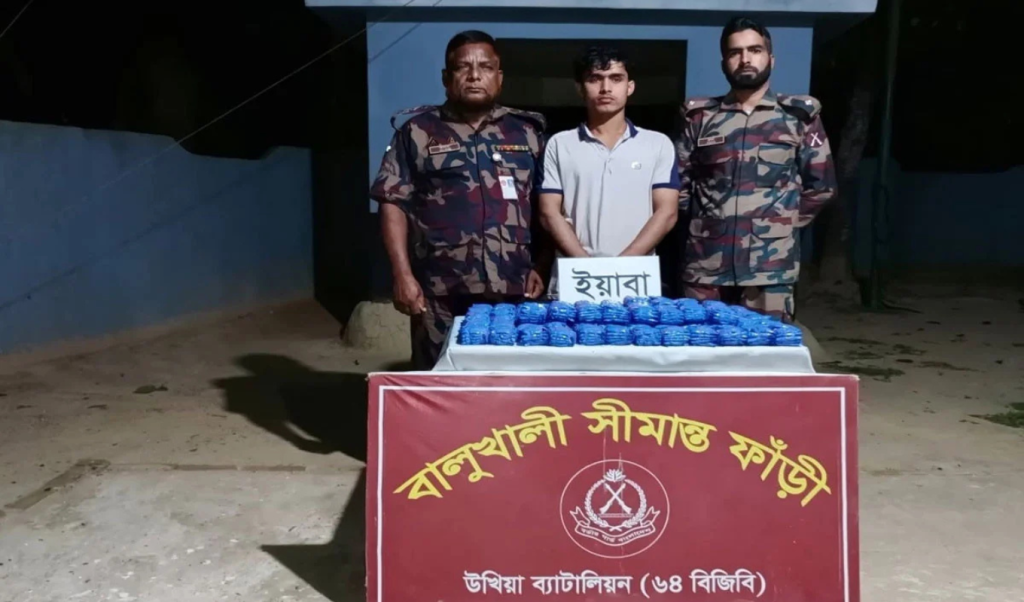 উখিয়ায় ইয়াবাসহ চোরাকারবারি আটক সীমান্তে বিজিবির সফল অভিযান 1763115811 উখিয়ায় ইয়াবাসহ চোরাকারবারি আটক, সীমান্তে বিজিবির সফল অভিযান