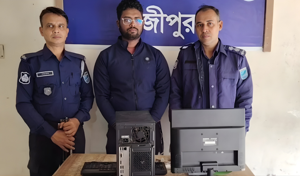 গাজীপুরে কম্পিউটার দোকান থেকে নকল পুলিশ ক্লিয়ারেন্স তৈরি 1763643231 গাজীপুরে কম্পিউটার দোকান থেকে নকল পুলিশ ক্লিয়ারেন্স তৈরি