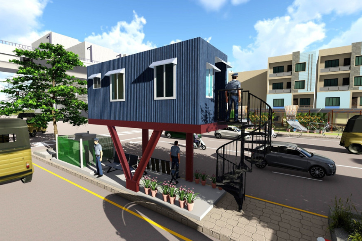 ঢাকার পুলিশ বক্সে নতুন আধুনিক নকশা