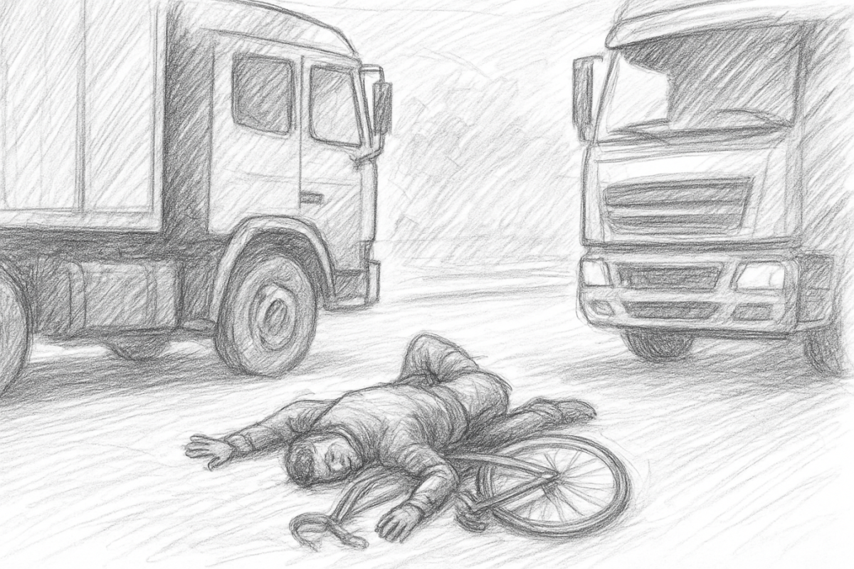 নারায়ণগঞ্জে দুই ট্রাকের মাঝখানে চাপা পড়ে শ্রমিক নিহত