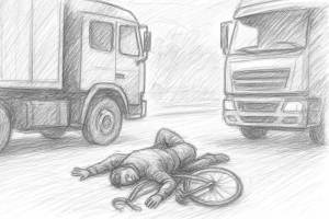 নারায়ণগঞ্জে দুই ট্রাকের মাঝখানে চাপা পড়ে শ্রমিক নিহত