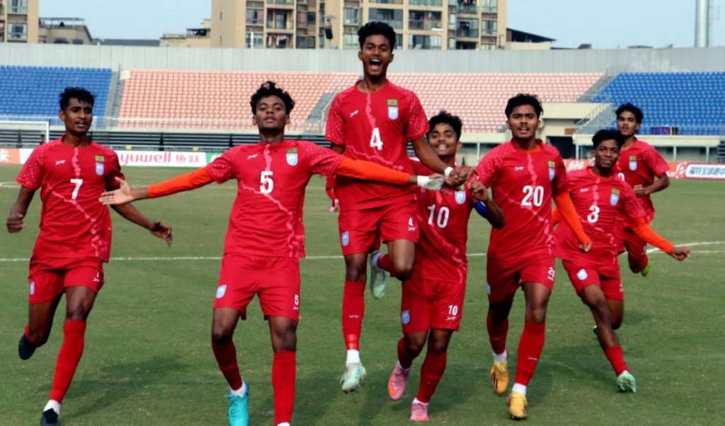 পাঁচ গোলে শ্রীলঙ্কাকে হারাল বাংলাদেশ 1764155362 পাঁচ গোলে শ্রীলঙ্কাকে হারাল বাংলাদেশ