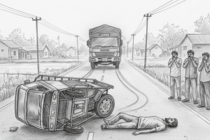 ভ্যানচাপায় পাখি শিকারির মর্মান্তিক মৃত্যু