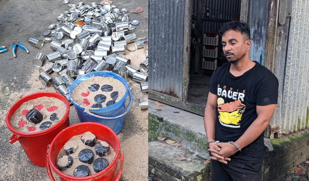 মুন্সিগঞ্জে নাশকতার প্রস্তুতিকালে ৩ বালতি ককটেলসহ গ্রেফতার ১ 3 মুন্সিগঞ্জে নাশকতার প্রস্তুতিকালে ৩ বালতি ককটেলসহ গ্রেফতার ১ 1762089082 মুন্সিগঞ্জে নাশকতার প্রস্তুতিকালে ৩ বালতি ককটেলসহ গ্রেফতার ১