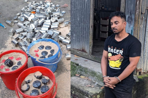 মুন্সিগঞ্জে নাশকতার প্রস্তুতিকালে ৩ বালতি ককটেলসহ গ্রেফতার ১