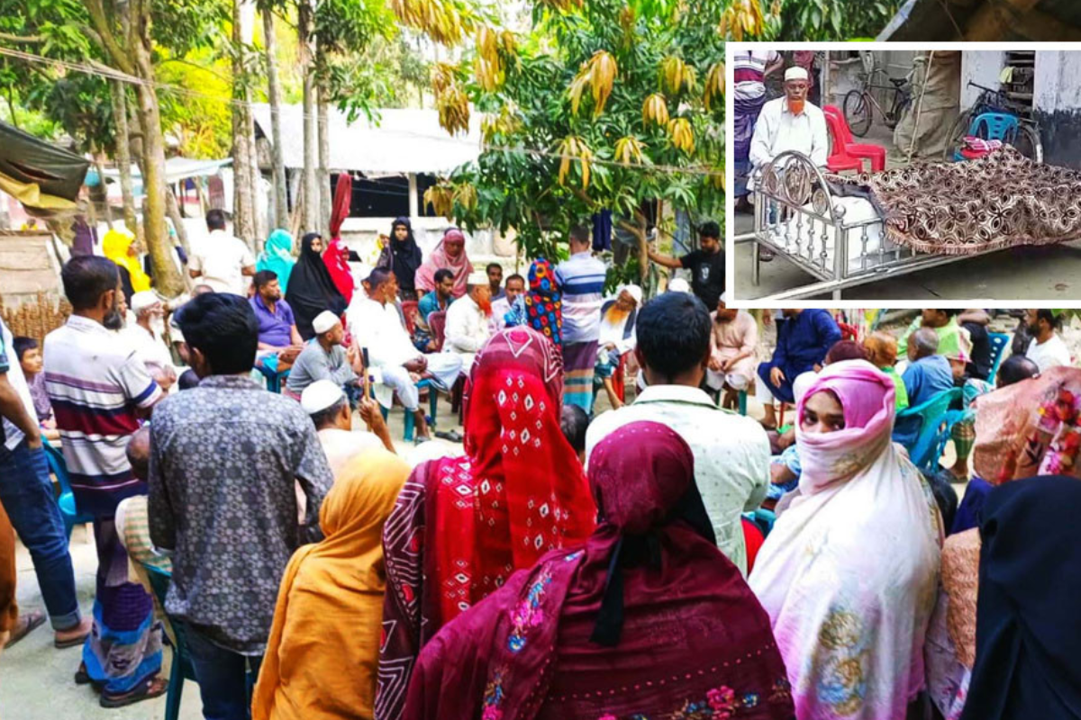 উঠানে রাখা বাবার মরদেহ, সম্পত্তির বিরোধে সন্তানদের মধ্যে দাফন অবরোধ