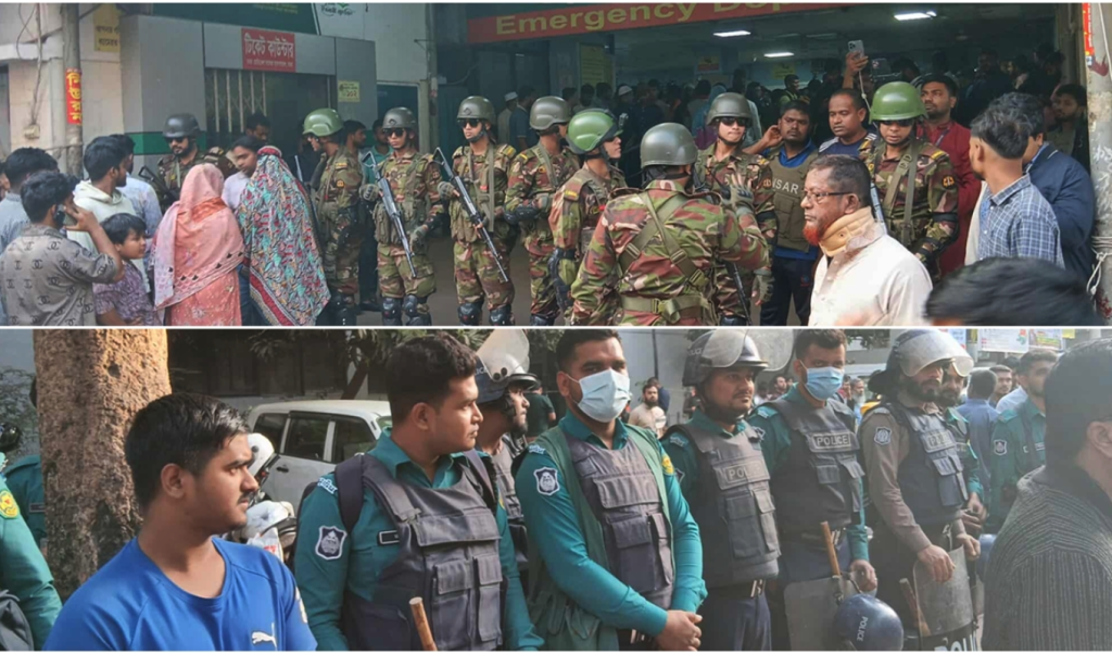 ওসমান হাদির গুলিবিদ্ধ হওয়ায় ঢামেকে সেনা মোতায়েন 1765540941 ওসমান হাদির গুলিবিদ্ধ হওয়ায় ঢামেকে সেনা মোতায়েন