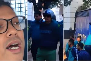 জাতীয় সংগীত গাইতে গাইতে প্রিজনভ্যানে ট্রাইব্যুনাল ছাড়লেন পলক