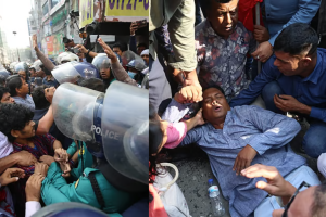 বাম জোটের বিক্ষোভ মিছিলে পুলিশের লাঠিচার্জ, আহত বহু