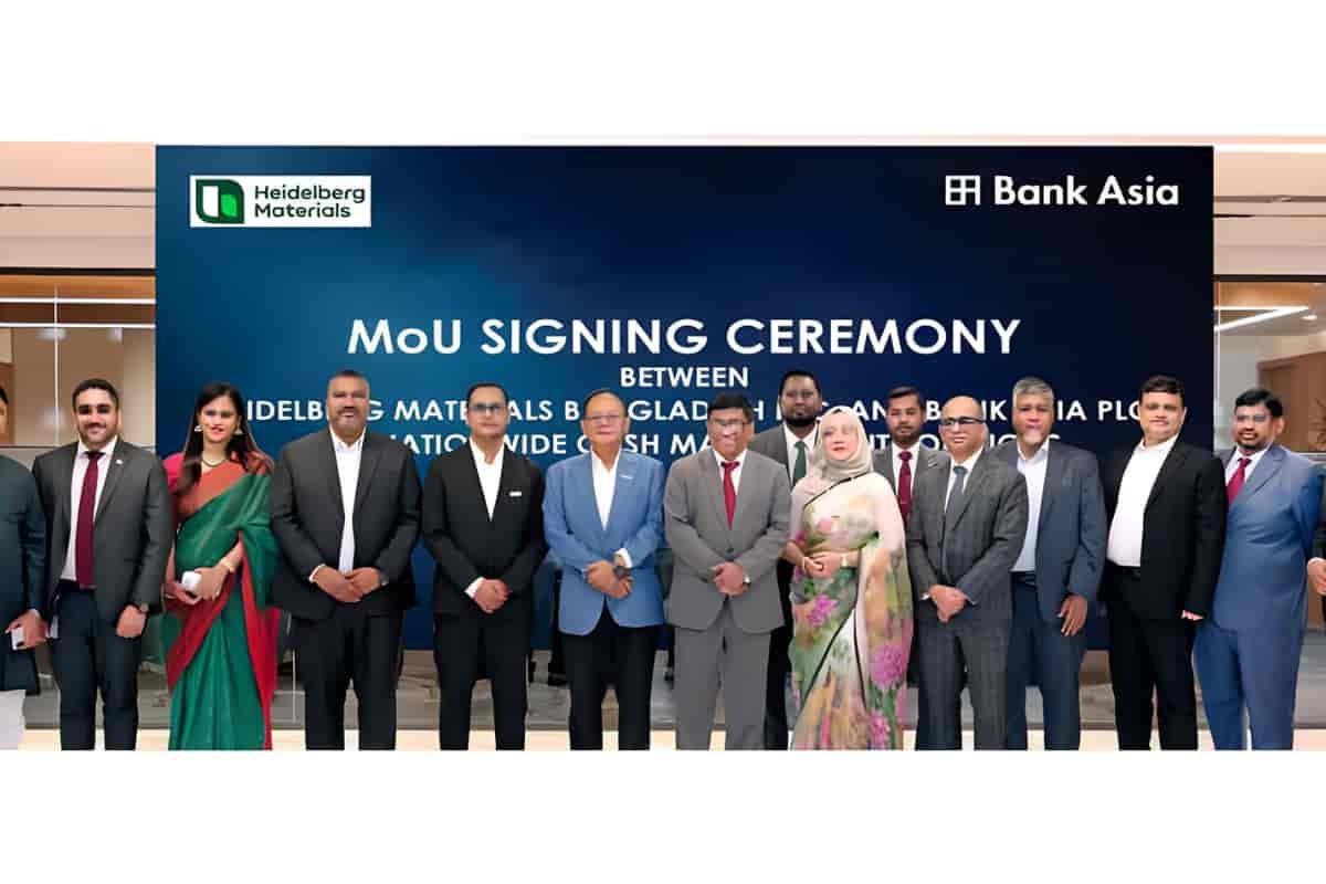 ব্যাংক এশিয়া এবং হেইডেলবার্গের উদ্ভাবনী নগদ ব্যবস্থাপনা চালু হলো