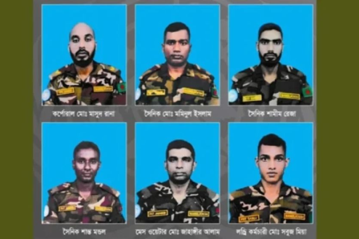 সুদানে ড্রোন হামলায় নিহত ছয় বাংলাদেশি সেনা দেশে ফিরলেন