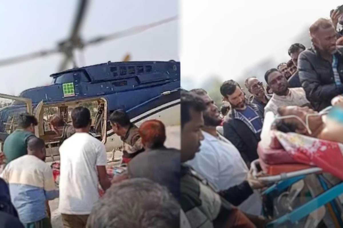 হামলায় গুরুতর আহত বিএনপি নেতাকে ঢাকায় হেলিকপ্টার স্থানান্তর