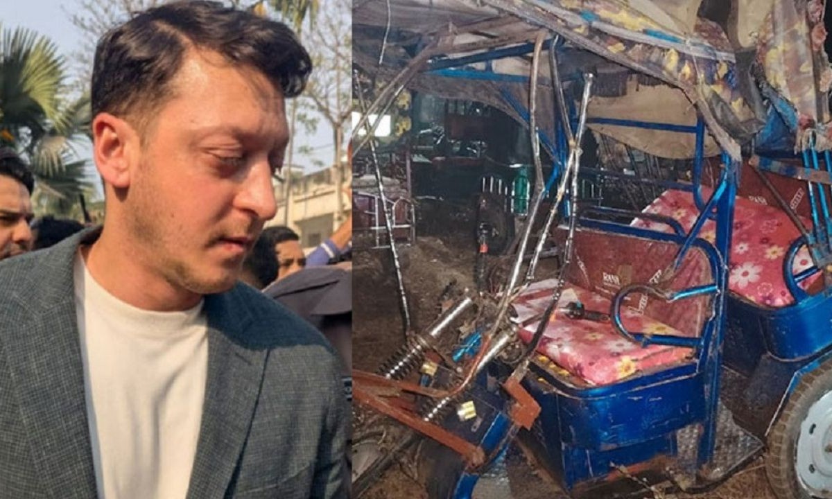 ওজিলের গাড়িবহরের সঙ্গে অটোরিকশার সংঘর্ষ: আহত চালক