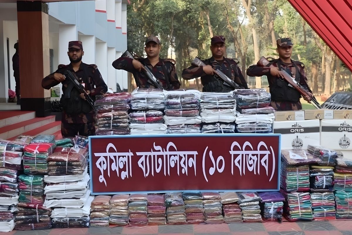 কুমিল্লা সীমান্তে ৬০ লাখ টাকার পণ্য জব্দ