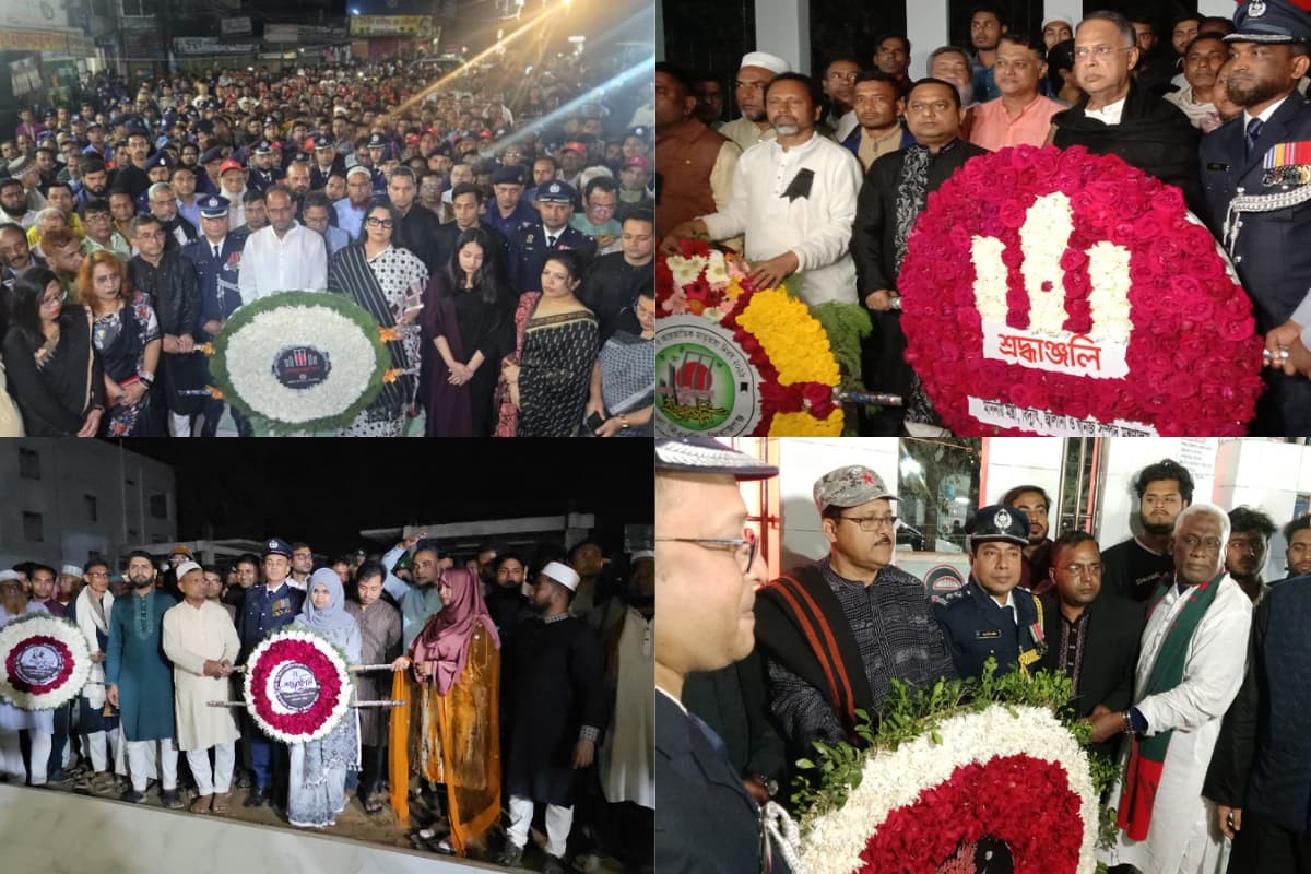 জেলায় জেলায় শহীদদের প্রতি শ্রদ্ধার ঢেউ