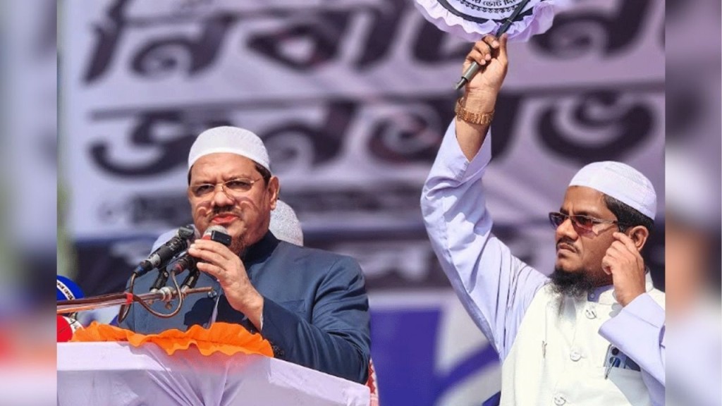 দাঁড়িপাল্লার এক পাল্লায় আমেরিকা অন্য পাল্লায় ভারত চরমোনাই পীর দাঁড়িপাল্লার এক পাল্লায় আমেরিকা অন্য পাল্লায় ভারত: চরমোনাই পীর