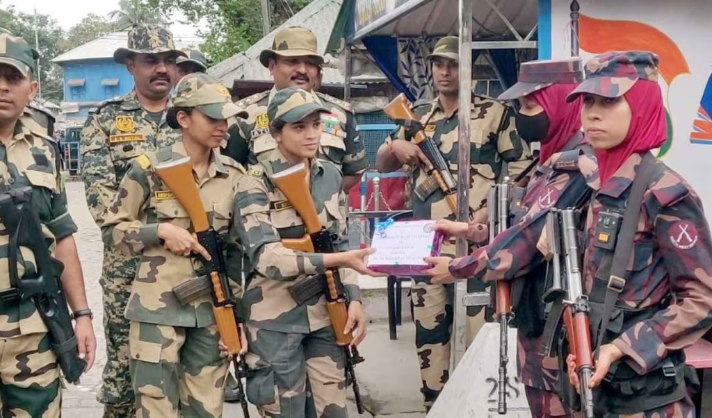 Sweet Gestures Mark Eid at Hili Border ঈদে হিলি সীমান্তে বিজিবি-বিএসএফের বন্ধুত্বপূর্ণ মিষ্টি বিনিময়