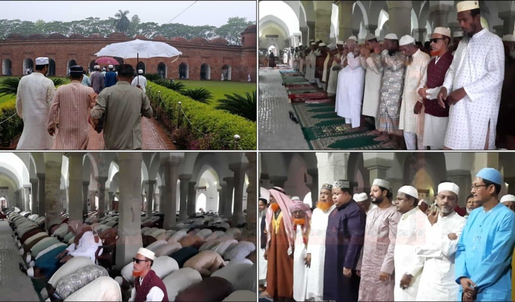 Thousands Brave Rain for Eid at Shat Gambuz Mosque ষাটগম্বুজে বৃষ্টি উপেক্ষা করে ঈদের জামাত অনুষ্ঠিত